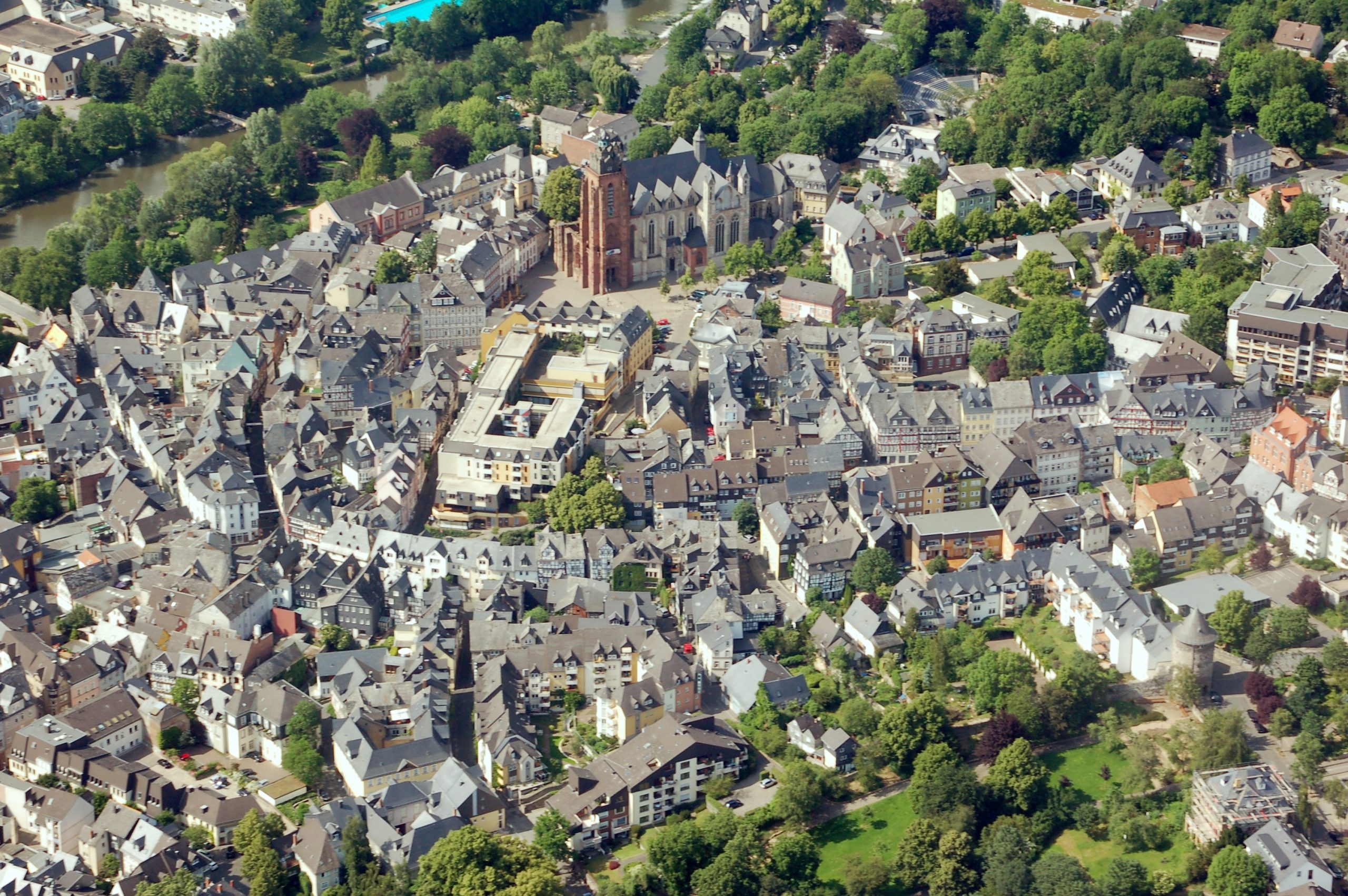 Luftbild der Altstadt von Wetzlar